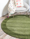 Rugs.com Angelica Collection Rug – 4 Ft Round Light Green Medium Rug Perfect for Kitchens, Dining Rooms