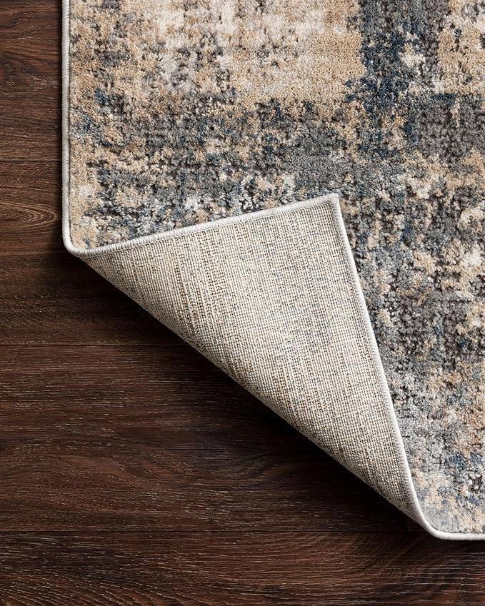 Loloi Teagan Collection TEA-08 Ivory/Mist 2'-8" x 10'-6" Runner Rug, Large, Soft Neutral Rug, High-Traffic for Living Room, Bedroom, Home Office, Dining Area