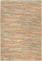 Dash & Albert Clay Multi Machine Washable Rug, 3 X 5 Feet, Multi Stripe Pattern