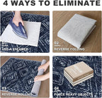 KILOCOCO Boho Entryway Rug 2x3 Printed Small Area Rug Indoor Door Mat Machine Washable Kitchen Rugs Super Soft Non Slip Throw Rugs for Bedroom Entrance Geometric Laundry Room, Dark Blue