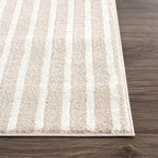 Abani Area Rug for Living Room -Nuevo 6' x 9' Beige Arch Pattern Area Rug, Soft and Durable Living Room Rug, Stain and Fade Resistant, Chic Modern Design, Pet & Kid Friendly