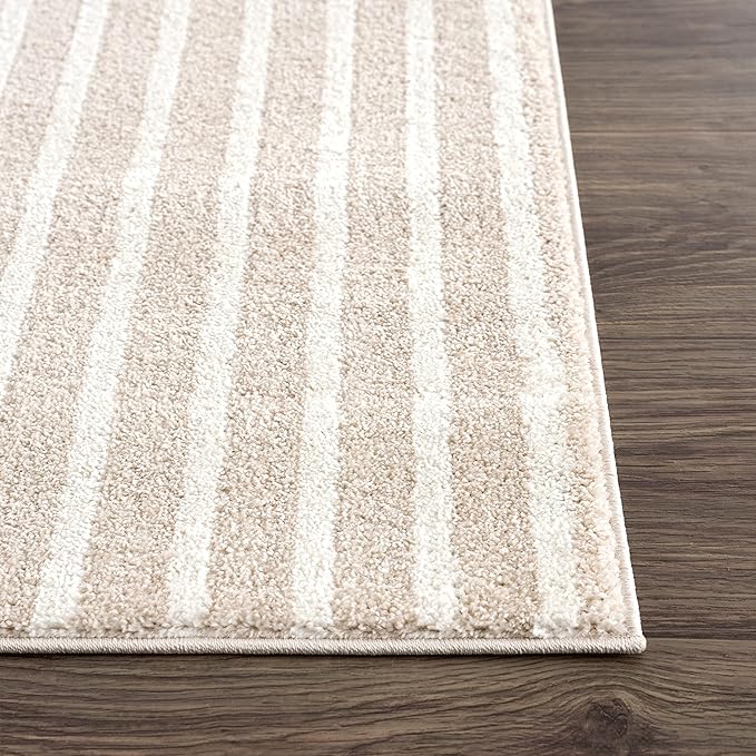 Abani Area Rug for Living Room -Nuevo 4' x 6' Beige Arch Pattern Area Rug, Soft and Durable Living Room Rug, Stain and Fade Resistant, Chic Modern Design, Pet & Kid Friendly