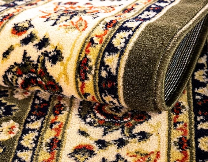 Unique Loom Sialk Hill Collection Area Rug - Washington (2' 2" x 3' 1" Rectangle Green/Hunter Green)