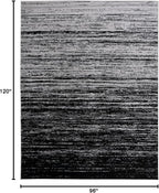 SAFAVIEH Area Rug 8x10 - Adirondack Collection - Large - Silver & Black, Modern Ombre Design, Non Shedding & Easy to Clean, Ideal for Living Room, Bedroom, Office, Dining Space (ADR113A)