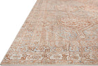Loloi Chris Loves Julia Jules Collection JUL-04 Tangerine/Mist 3'-6'' x 5'-6'', .13" Pile Height, Accent Rug