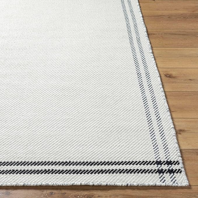 Mark&Day Wool Rugs, 9x12 Janmichael Cottage Light Silver/Black Area Rug, Silver Black Carpet for Living Room, Bedroom or Kitchen (8'10" x 12')