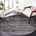 SAFAVIEH Adirondack Collection Area Rug - 10' Round, Silver & Black, Modern Ombre Design, Non Shedding & Easy to Clean, Ideal for Living Room, Bedroom, Office, Dining Space (ADR113A)