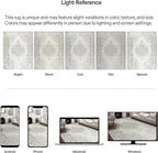 ReaLife Rugs Machine Washable Area Rug - Living Room Bedroom Bathroom Kitchen Entryway Office - Padded Low Pile Stain Resistant Premium - Boho Farmhouse Vintage - Paige - Ivory 4' x 6'