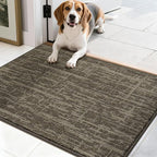 COSY HOMEER-Door-Mat,Dirt Trapper Entryway Rugs 20"x32",Non Slip Washable Entrance Mats,Absorbent Welcome Mat,Low Profile Dog Door Mats for Front Back Doomats and Wet Shoes,Light Brown