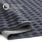 Bedsure 3x5 Fluffy Area Rugs for Living Room, Machine Washable Rugs, Non-Slip Backing, Non-Shedding, Pet Friendly Throw Rug for Bedroom Dining Room, Grey