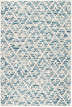 Dash and Albert Melange Diamond Machine Washable Area Rug - 3' x 5' Blue - Diamond Accent Rug - Anti-Slip Backing, Lightweight, Machine Washable, High Traffic Areas Kitchen, Mudroom, Laundry Room