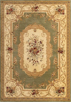 Rugs.com Chateau Collection Rug - 10' x 14' Green Medium Pile Rug