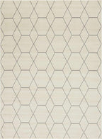 Unique Loom Trellis Frieze Collection Area Rug - Geometric (9' x 12' 2", Ivory/ Gray)