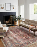 Loloi Chris Loves Julia Jules Collection JUL-01 Merlot/Multi 5'-0'' x 7'-6'', .13" Pile Height, Area Rug