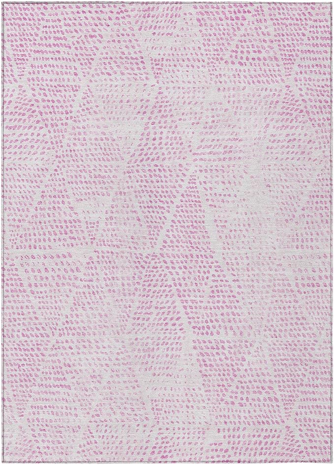 Addison Rugs Chantille ACN591 Pink 2'6" x 3'10" Indoor Outdoor Area Rug, Easy Clean, Machine Washable, Non Shedding, Bedroom, Living Room, Dining Room, Kitchen, Patio Rug
