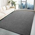 HQAYW 7x10 Large Area Rugs for Living Room Bedroom, Modern Thickened Memory Foam Soft Rug, Low Pile Minimalist Washable Non Slip Carpets for Kids Girls Boys Nursery Dorm Home Decor, Dark Grey