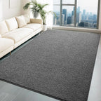 HQAYW 7x10 Large Area Rugs for Living Room Bedroom, Modern Thickened Memory Foam Soft Rug, Low Pile Minimalist Washable Non Slip Carpets for Kids Girls Boys Nursery Dorm Home Decor, Dark Grey