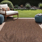 Beverly Rug Indoor Outdoor Rug 10x14, Washable Outside Carpet for Patio, Deck, Porch, Solid Modern Area Rug, Water Resistant, Gold Brown