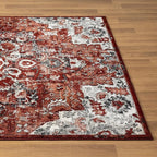 LUXE WEAVERS Moroccan Red 4x5 Medallion Area Rug for Living Rooms