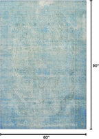 Loloi Loren Collection LQ-08 Aqua 5'-0" x 7'-6" Area Rug