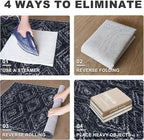 KILOCOCO Boho Kitchen Runner Rug 2x6 Washable Runner Rug, Soft Runners for Hallways Non Slip Printed Distressed Laundry Room Rug, Low-Pile Rug for Entryway/Bedroom/Living Room, Black/Navy