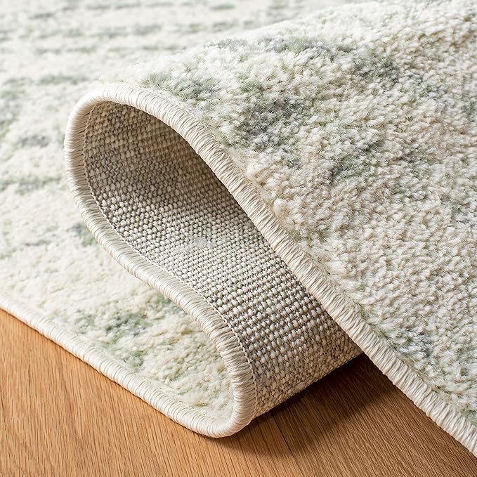 SAFAVIEH Adirondack Collection Area Rug - 11' x 15', Ivory & Green, Contemporary Design, Stain Resistant, Ideal for High Traffic Areas in Living Room, Bedroom & Dining Room (ADR131X-1115)