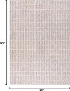 Hand-Tufted 100% Wool Area Rug – Unique Modern Geometric Grid Pattern, Soft Plush Textured Carpet for Living Room, Bedroom, Dining Room & Entryway (Grey, 2.6' x 8')