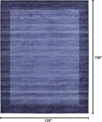 Rugs.com Angelica Collection Rug – 10' x 13' Navy Blue Medium Rug Perfect for Living Rooms, Large Dining Rooms, Open Floorplans