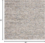 Safavieh Natura Collection Accent Rug - 3' Square, Ivory & Multi, Handmade Wool Blend, Textured Design, Ideal for Living Room, Bedroom, Dining Space (NAT620D)