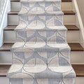 Well Woven Custom Size Hallway & Stair Runner- Harlow Harmony Ivory/Grey 27 Inches Wide x 30 Feet Long Runner (27" x 30') Runner Rug - Modern Geometric Pattern, Ultra-Soft, Easy-Clean
