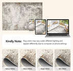 7x9 Washable Area Rugs - Modern Abstract Rugs for Living Room Non-Slip Low Pile Soft Machine Washable Carpet for Bedroom, Dining Room, Nursery, Home Office, Farmhouse (7'x9' Brown Grey)