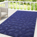 OLANLY Door Mats Indoor, Non-Slip, Absorbent, Dirt Resist, Entrance Washable Mat, Low-Profile Inside Entry Doormat for Entryway (71x47 inches, Navy)