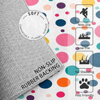 Polka Dots Rugs for Kids Room -Polka Dot Rug, 6x8 ft, Colorful Dots Washable Rugs for Living Room, Multicolor Geometric Area Rug for Bedroom, Kids Nursery Playroom Home Decor & Gifts