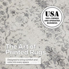 ReaLife Rugs Machine Washable Area Rug Runner - Living Room Bedroom Bathroom Kitchen Entryway Office - Padded Low Pile Stain Resistant Premium - Boho Farmhouse Vintage - Noor - Ivory Grey 2'6" x 8'
