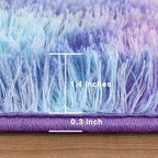 Andency 6x9 Area Rugs, Large Shag Fluffy Soft Shaggy Rugs for Living Room Bedroom, Non-Slip Tie-Dyed Unicorn Rainbow Thick Plush Carpet for Kids Girls and Boys, Dorm Nursery Home Decor Aesthetic