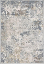 2x3 Entryway Area Rug: Washable Neutral Modern Abstract Small Rug - Non-Slip Low Pile Throw Indoor Carpet for Entrance Kitchen Front Door Mat Bathroom Entry Kids Room - Blue Grey