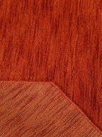Hand Knotted Loom Wool ECO-Friendly Area Rugs - 6'x6', Octagon, Light Red Color, Solid Plain Design, High Pile Handmade Anti Skid Area Rugs for Living Room, Bed Room (L00111)