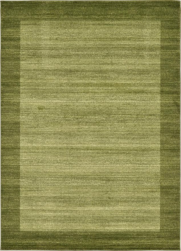 Rugs.com Angelica Collection Rug – 7' x 10' Light Green Medium Rug Perfect for Bedrooms, Dining Rooms, Living Rooms