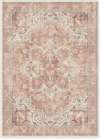 RUGGABLE Washable Area Rug – Kamran Rose Pink 10x14, Stain-Resistant, Non-Slip – Large Machine Washable Rugs for Living Room, Bedroom, Hallway, Entryway & Office–with Standard Pad