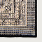 Rugs.com Yasmin Collection Rug – 10 Ft Runner Black Medium Rug Perfect for Hallways, Entryways