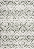 SAFAVIEH Adirondack Collection Area Rug - 3' x 5', Ivory & Dark Green, Geometric Design, Non-Shedding & Easy Care, Ideal for High Traffic Areas in Living Room, Bedroom, Dining (ADR131W-3)