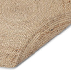 REDEARTH · Round Area Rug - 3 Feet Braided Natural Jute with Non-Skid Backing - Handwoven Boho Rug for Bedroom, Kitchen, Living Room - Farmhouse Aesthetic Home Decor - Durable Handmade Rug, Set of 2