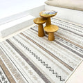 Alfa Rich 5x8 Beige Gray Washable Area Rugs for Living Room Bedroom Kitchen Cotton Decor Rug