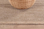 CAMILSON Easy Jute Rug 8x10, Indoor Outdoor Natural Color Fiber Area Rugs for Living Room and Patio Rug Herringbone Seagrass Boho Woven Design Easy-Cleaning Washable Outside Carpet Alfombras 8 x 10