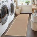 Rubber Runner Rug for Hallways Non Slip, Low Pile Long Laundry Room Mat Hall Jute Rug Runner Carpet Non Skid