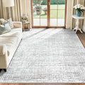 6x9 Area Rugs for Living Room, Washable Large Area Rug Neutral Modern Abstract Bedroom Rug Soft Non Slip Low Pile Stain Resistant Indoor Carpet for Nursery Kids Dining Room Office(Grey, 6'x9')