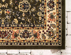 Unique Loom Sialk Hill Collection Area Rug - Washington (9' x 12' Rectangle Green/Hunter Green)