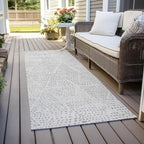 Addison Rugs Chantille ACN591 Silver 2'3" x 7'6" Indoor Outdoor Hallway Runner Rug, Stain Resistant Washable Kitchen Area Carpet for Bathroom, Laundry and Bedroom Rug