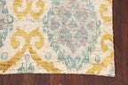 Rug Source Transitional Collection 5x8 Oushak Area Rug, Hand Knotted Beige & Ivories All-Over Rug, Oriental Jute Carpet for Bedroom, Living Room, Dining Room