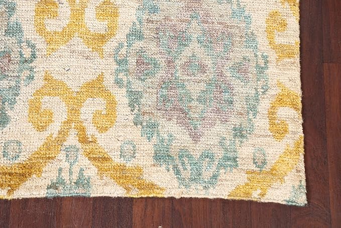Rug Source Transitional Collection 5x8 Oushak Area Rug, Hand Knotted Beige & Ivories All-Over Rug, Oriental Jute Carpet for Bedroom, Living Room, Dining Room